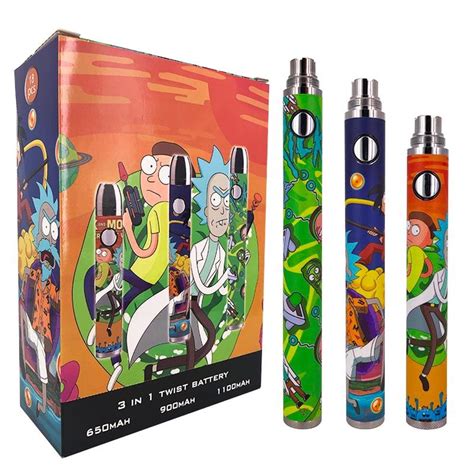 Rick And Morty Twist Battery Pens Multiple Colors 1100 Mah