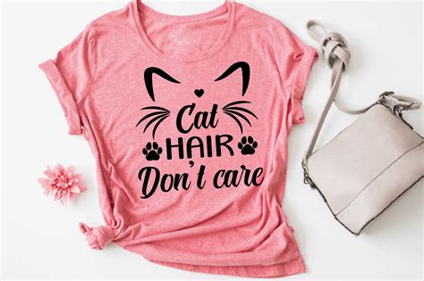 cat hair don t care svg design graphic by milon roy · creative fabrica