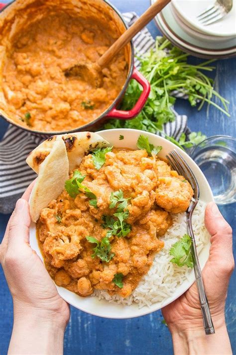 Add the chickpeas, remaining diced tomatoes, and the creamy sauce from the blender to the vegetables and turn the heat to high until the mixture begins to bubble. Vegan Cauliflower Chickpea Tikka Masala | Vegan tikka ...
