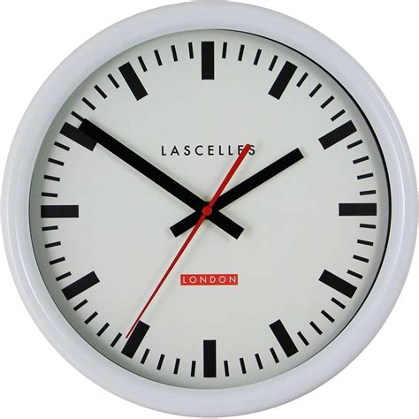 White Swiss Inspired Station Clock Sweep Second Hand 30cm Station