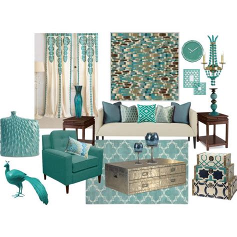 Aqua Blue Living Room By Truthjc On Polyvore Living Room Design
