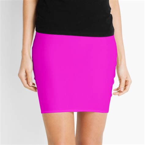 Fluorescent Neon Hot Pink Mini Skirt By Podartist Redbubble Magenta