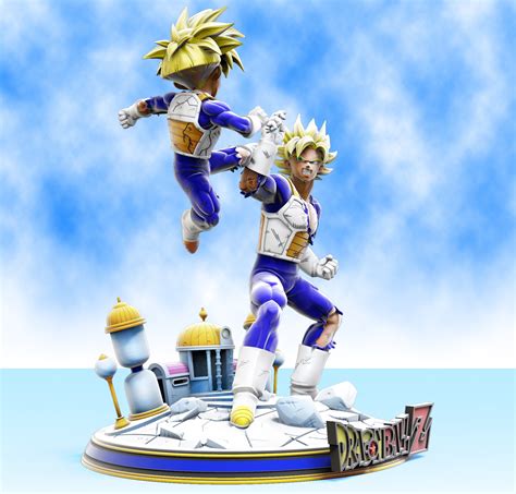 Stl File Goku Vs Gohan Training At Hyperbolic Time Chamber Diorama 3d