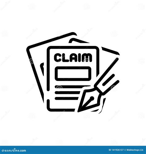 Black Line Icon For Claims Requirement Money And Insurance Stock