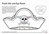Pirate Patch Eye Hat Colouring Village Pirates Activity Explore sketch template