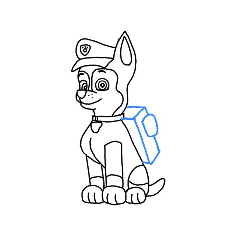Chase Paw Patrol Drawing Step By Step How To Draw Chase From Paw Patrol