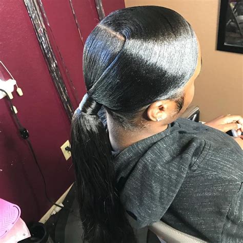 Unlike other hair extensions, weaves are directly sewn into your hair to add volume, length or colour. The Fine Stylist 😉🔥 on Instagram: "Sidepart Ponytail ️😍 # ...