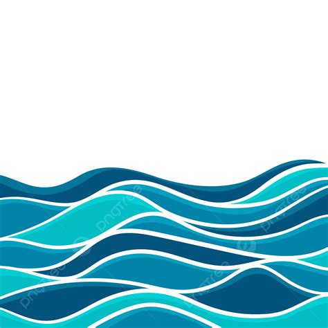 Transparent Blue Sea Water Clipart Ocean Wave Blue Wavy Png And
