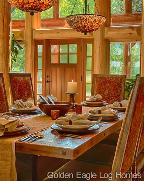 Golden Eagle Log Homes On Instagram Gorgeous Dining Room Of Our
