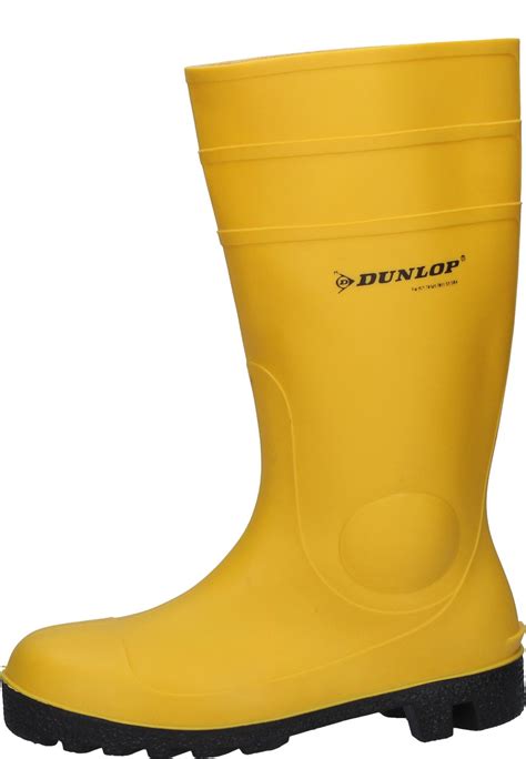 Dunlop Protomastor Full Safety Yellow Wellington Boots With Steel