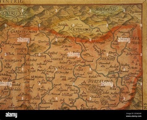 Map Of Transylvania1600 North East Stock Photo Alamy