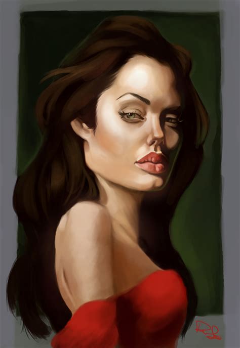 Angelina Jolie Caricature By Artworkbypaulette On Deviantart