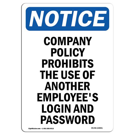 Signmission Using Another Employee Login Prohibited Sign Wayfair
