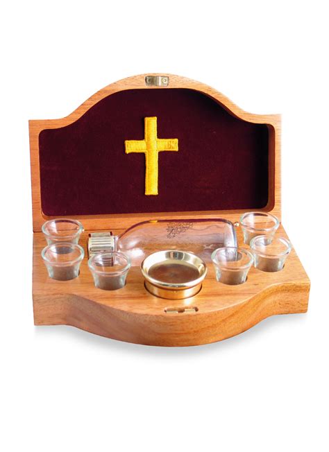 Portable Communion Set With Red Lining Uk Church Supplies And Church