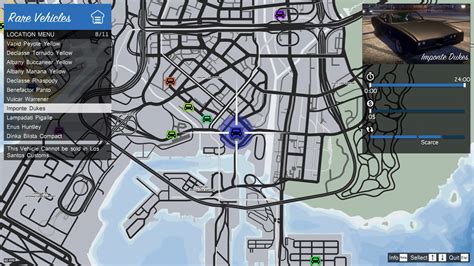 Gta 5 Online Rare Car Locations Map Living Room Design 2020
