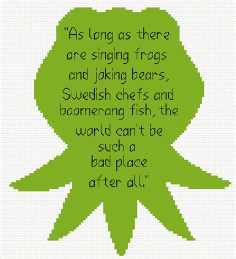 Kermit The Muppets As Long As There Are Singing Frogs Cross Stitch