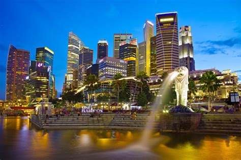 Images Singapore Night Skyscrapers Cities Building 600x399