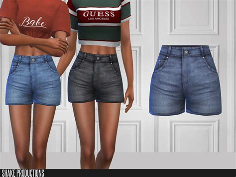 The Sims Resource 452 Denim Shorts By Shakeproductions • Sims 4