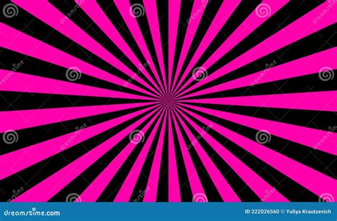 Black Pink Color Burst Background Rays Background In Retro Style