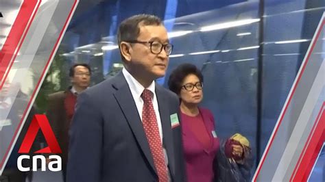 Thai Pm Says Cambodian Opposition Leader Sam Rainsy Not Allowed To Transit Youtube