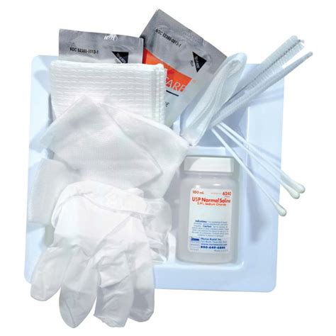 Pocket Nurse Tracheostomy Care Kit With Saline And Peroxide Each Latex