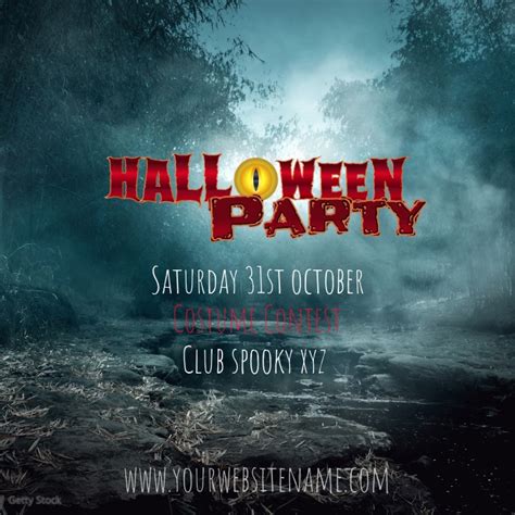 Halloween Instagram Post Party Event Advert Template Postermywall