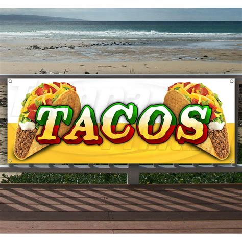 Tacos 13 Oz Vinyl Banner With Metal Grommets