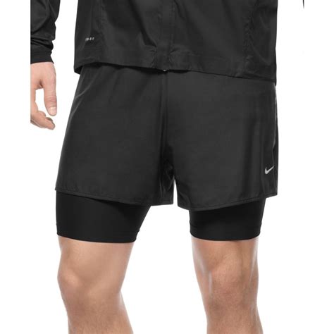 Lyst Nike 2 In 1 Drifit Running Shorts In Black For Men