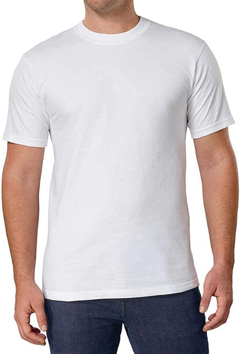 Kirkland Signaturetm Mens Round Neck T Shirts 6 Pack White Chest 42