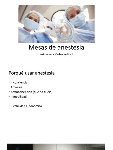Mesas De Anestesia Pdf