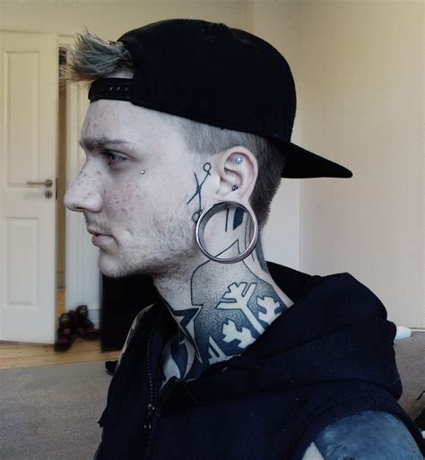 Finally 50mm Ears Also Ft My New Face Tat Rbodymods
