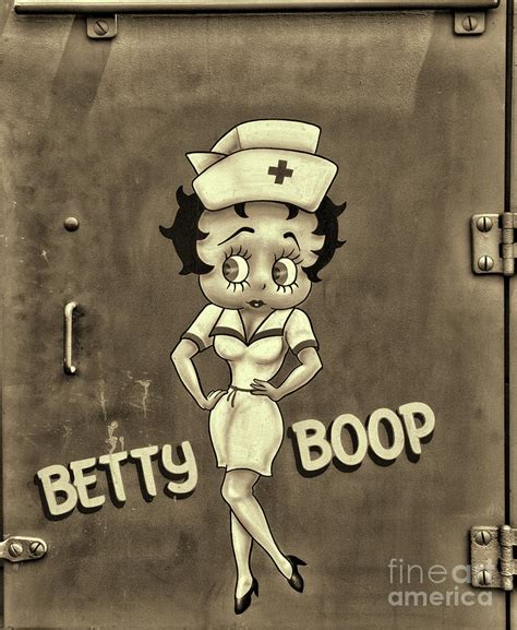 Betty Boop As A Nurse In Retro Sepia Photograph By Paul Ward Fine Art America