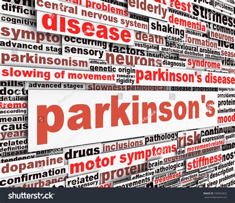 Parkinsons Disease Message Design Mental Health Stock Illustration