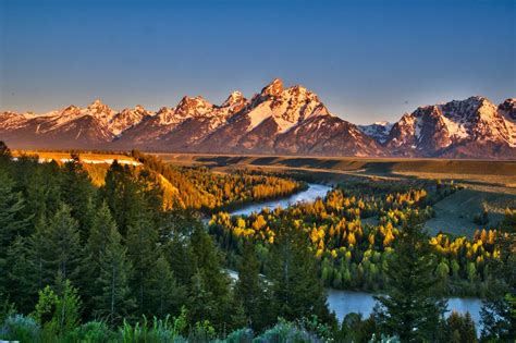 Grand Tetons Snake River Overlook Hdr Early Morning View