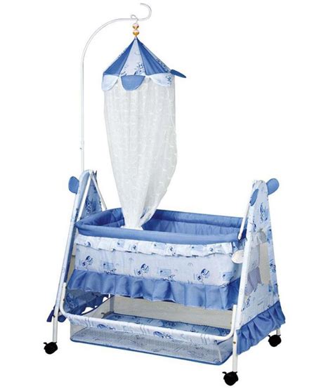 Mothertouch Blue Crib Cradle For Boys Buy Mothertouch Blue Crib
