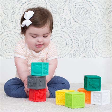 Squeeze And Stack Block Set 8 Piece Set Infantino