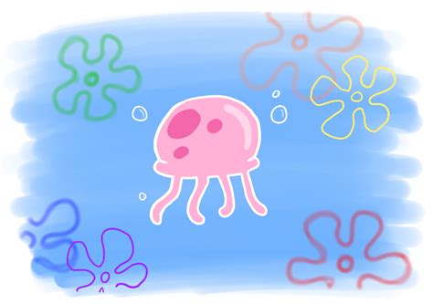 Cartoon Artwork Jellyfish Drawing Spongebob