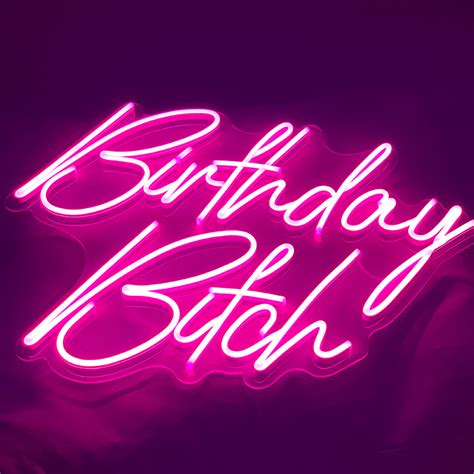 Birthday Bitch Hot Pink Glow House