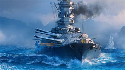 Japanese Battleship Yamato Gameplay World Of Warships Legends No
