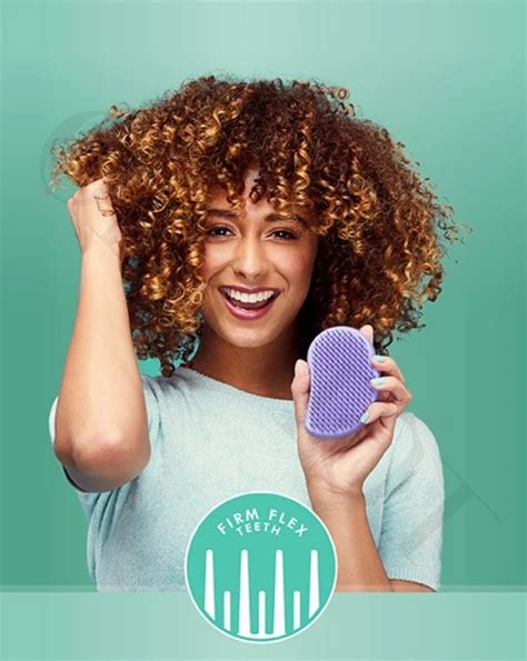 Tangle Teezer Thick And Curly Lilac Fondant Compact Hair Brush For Thick