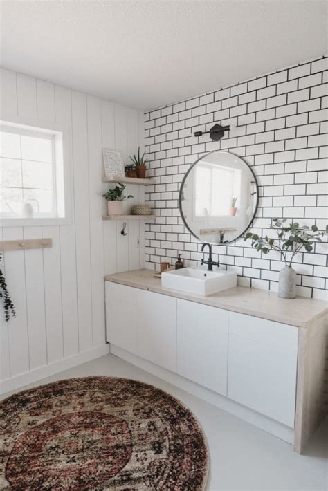 Words on bathroom walls (2020). A New Bathroom Accent Wall [+ how to hang a mirror on tile ...