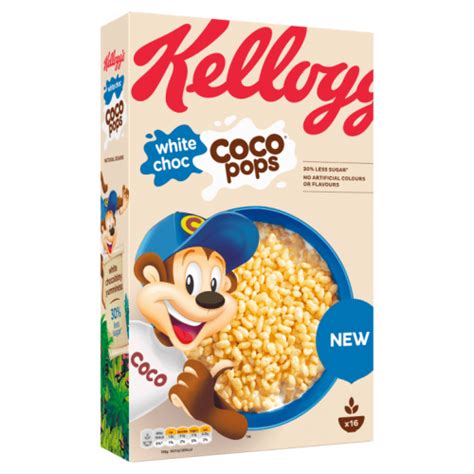 Köp Kelloggs White Choc Coco Pops 480g Hos Coopers Candy