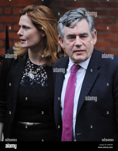 former prime minister gordon brown and his wife sarah arrive at the royal courts of justice