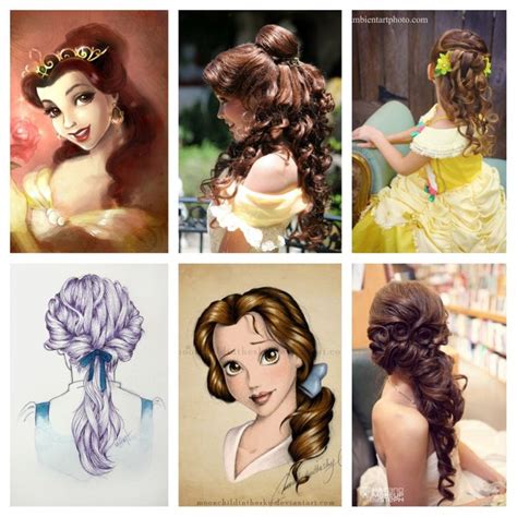 Princess Belle Hair Ideas Belle Hairstyle Princess Belle Hair