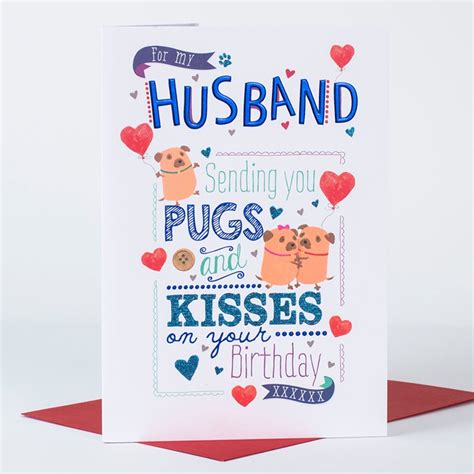 Lina 39 s handmade cards romantic birthday card for husband from romantic birthday gifts for husband handmade i made this diy birthday gift for my fiance birthdaybuzz.org can help you to get the latest counsel approximately romantic birthday gifts for husband handmade. Birthday Card - Husband Pugs | Only 99p