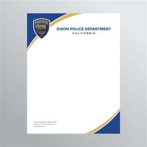 Dixon Police Department Letterhead Stationery Contest