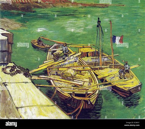 Rhone Barcos de Vincent Van Gogh un pintor post impresionista de origen holandés
