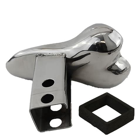 Polished Stainless Bull Balls Nutz Nut Truck Trailer Hitch Receiver