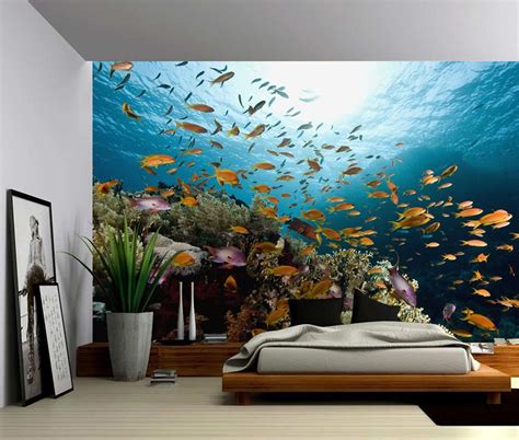 Underwater Fish Ocean World Large Wall Mural Self Adhesive Etsy