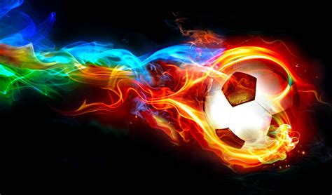 2048x1152 Colorful Football Flame Digital Art 2048x1152 Resolution Hd